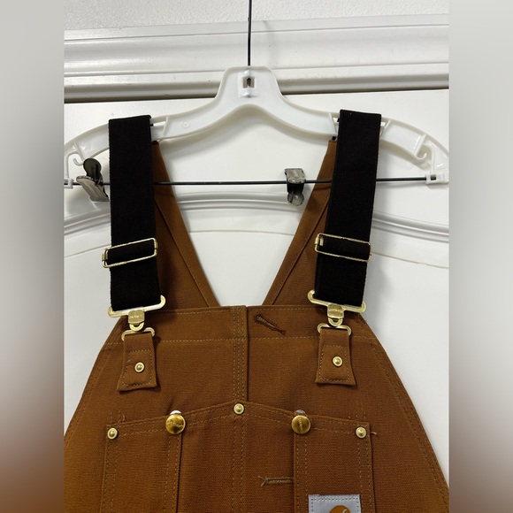 NWOT Men’s Light Brown Carhartt Work Overalls - Picture 4 of 16